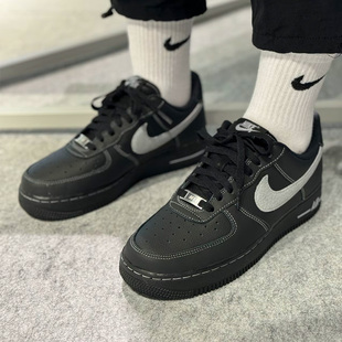 Nike/耐克 Air Force 1 '07 LV8 低帮板鞋男女同款黑色HQ2037-006