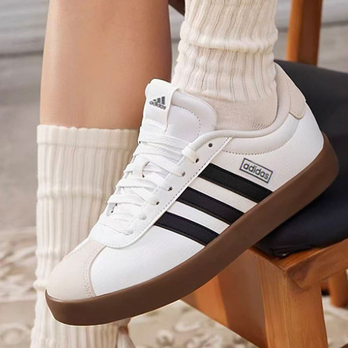 Adidas/阿迪达斯VL COURT 3.0 舒适耐磨低帮板鞋女款白色KJ4000