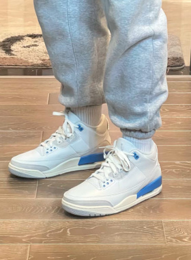 Nike/耐克Jordan Air Jordan 3 中帮篮球鞋男款白色CT8532-111