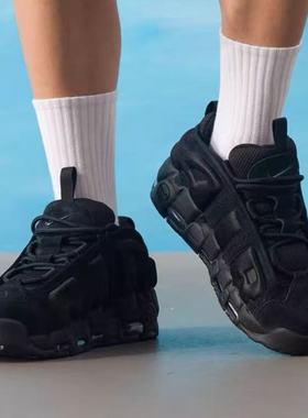 Nike/耐克AirMoreUptempo百搭低帮篮球鞋男女同款黑色IM6649-001