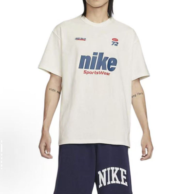 Nike/耐克Sportswear Essentials印花圆领短袖男款帆白HQ1570-133