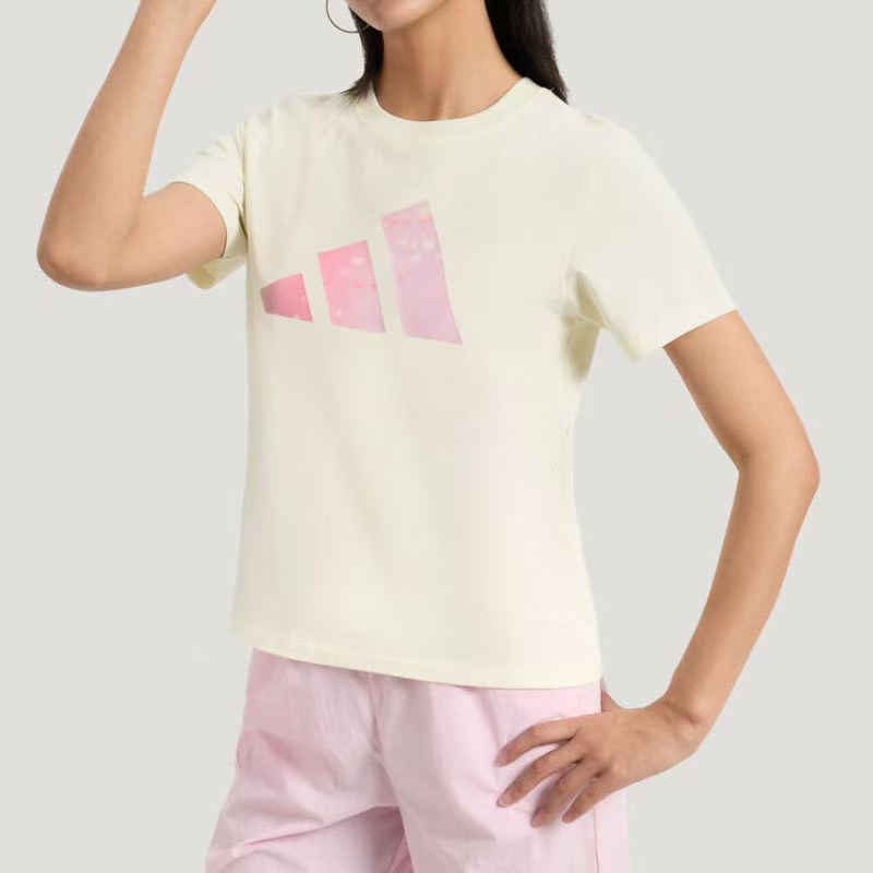 阿迪达斯女款针织短袖