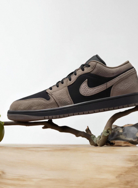 AIR JORDAN 1 AJ1摩卡小倒钩新年百搭复古棕黑色篮球鞋IB7109-005