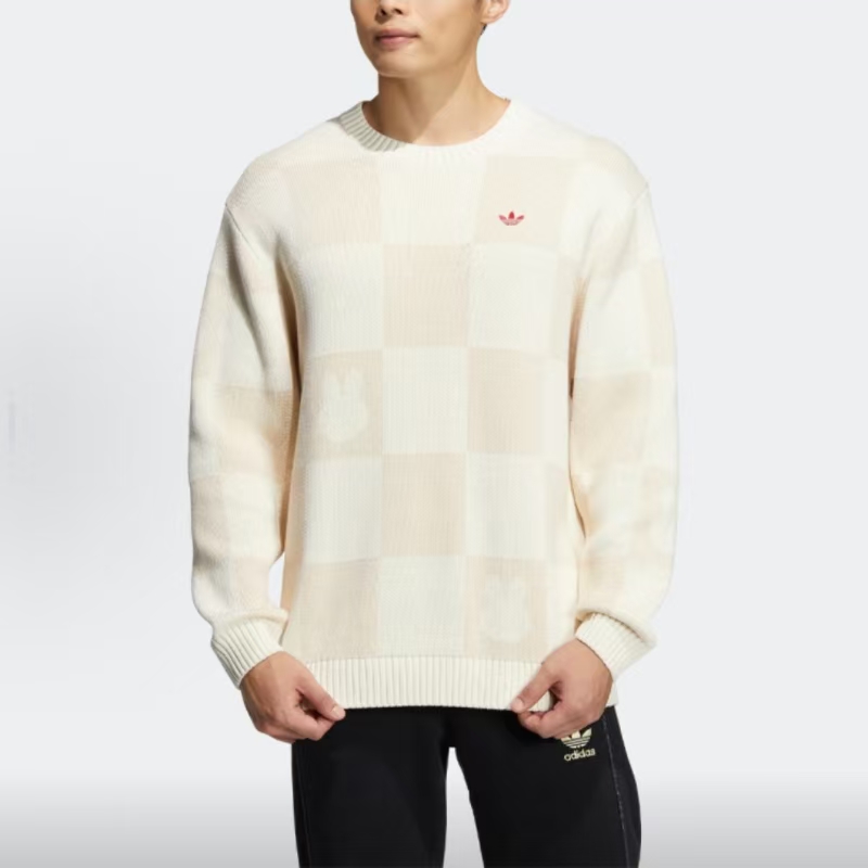 阿迪达斯圆领套头卫衣男女同款