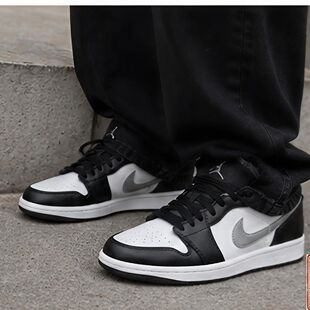 耐克/NIKE Jordan AJ1 LOW百搭舒适篮球鞋男款黑白灰色553558-040