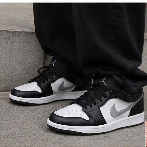 耐克/NIKE Jordan AJ1 LOW百搭舒适篮球鞋男款黑白灰色553558-040