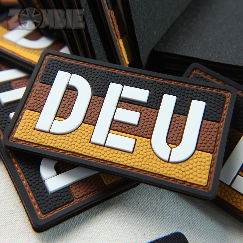 德国进口PVC魔术贴立体橡胶徽章