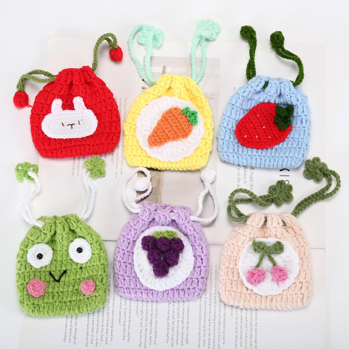 毛线钩织蓝牙耳机包收纳包