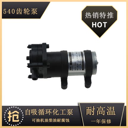 齿轮泵 微型小型高压泵耐高温抽油泵12V直流自吸泵循环泵抽油器
