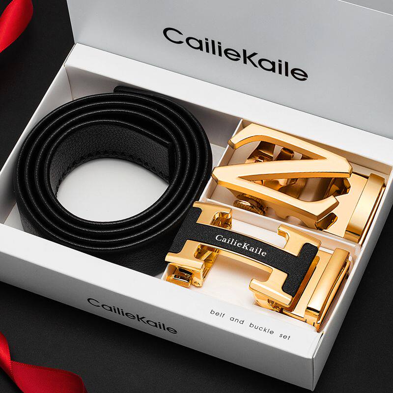 男士皮带真皮2025新款自动扣