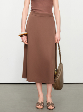 婉甸2025夏季新品松露色长裙通勤半身裙1242K16YT3