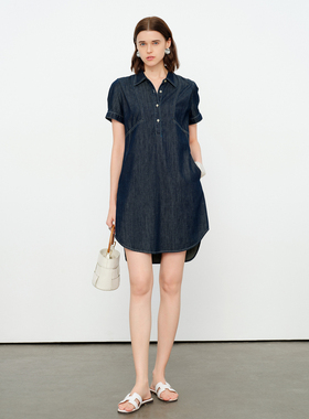 婉甸2026夏季新品经典原色丹宁连衣裙1252N02DX1