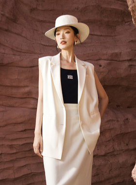 婉甸2025夏季新品黑色针织背心百搭基础款吊带1242G03SX2