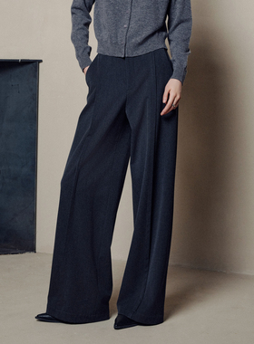 婉甸2025年冬季新品智灰阔腿裤1244P04GS1