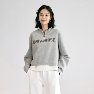 婉甸2025年秋季 灰黑粉棕四色拼接卫衣1243Y01DMBYX 新品