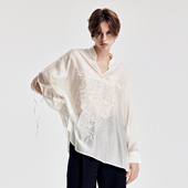 婉甸2026春季 古瓷白刺绣套头上衣1251H01YJ1 新品