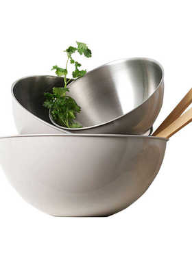 韩国进口Edelkochen沙拉碗不锈钢洗菜拌菜料理盆烘培和面搅打蛋碗