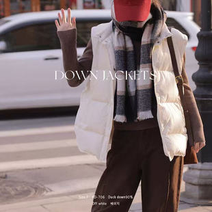 冬季 女装 新款 90鸭绒百搭通勤时尚 羽绒马甲 羽绒马甲KD706 韩版