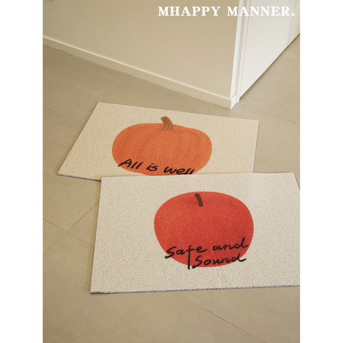 原创南瓜苹果防滑入户地垫