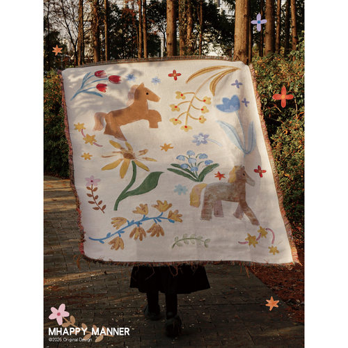 原创秘境小马沙发毯盖毯