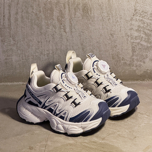 旋转扣休闲鞋 炫酷运动鞋 男女童网面透气时尚 儿童机能风厚底老爹鞋