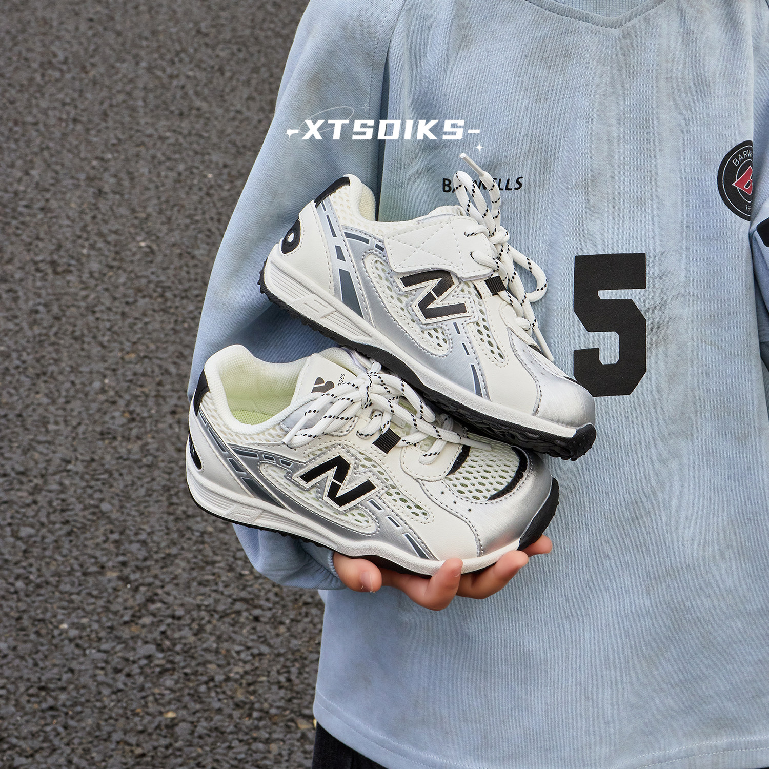 儿童透气网布运动鞋男女童轻便软底魔术贴休闲单网跑步鞋夏款板鞋