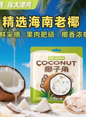 海南特产南国正宗椰子角椰子脆块椰片肉块脆片椰子干海味休闲零食
