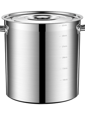 不锈钢桶圆桶304带盖商用熬汤桶卤桶油桶炖锅大容量家用汤锅201