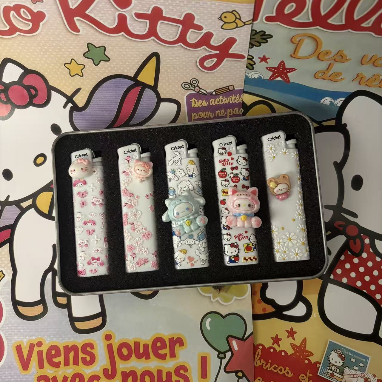 爆款手工diy草蜢创意kt立体可爱高颜值防爆明火卡通打火机送对象