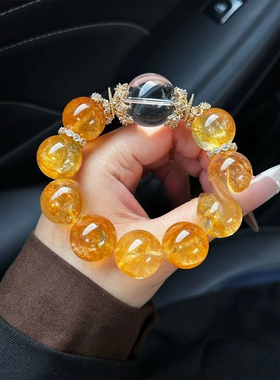 暴富黄塔晶水晶手串招财转运