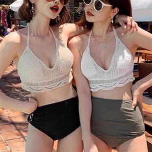 泳装 泳衣性感刺绣文胸系带上衣短款 女装 时尚 波西米亚风 夏季