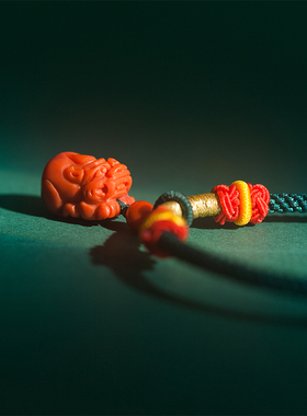 阿仅 原创设计现货小貔貅南红绳编文玩手链招财聚宝送礼红色喜庆