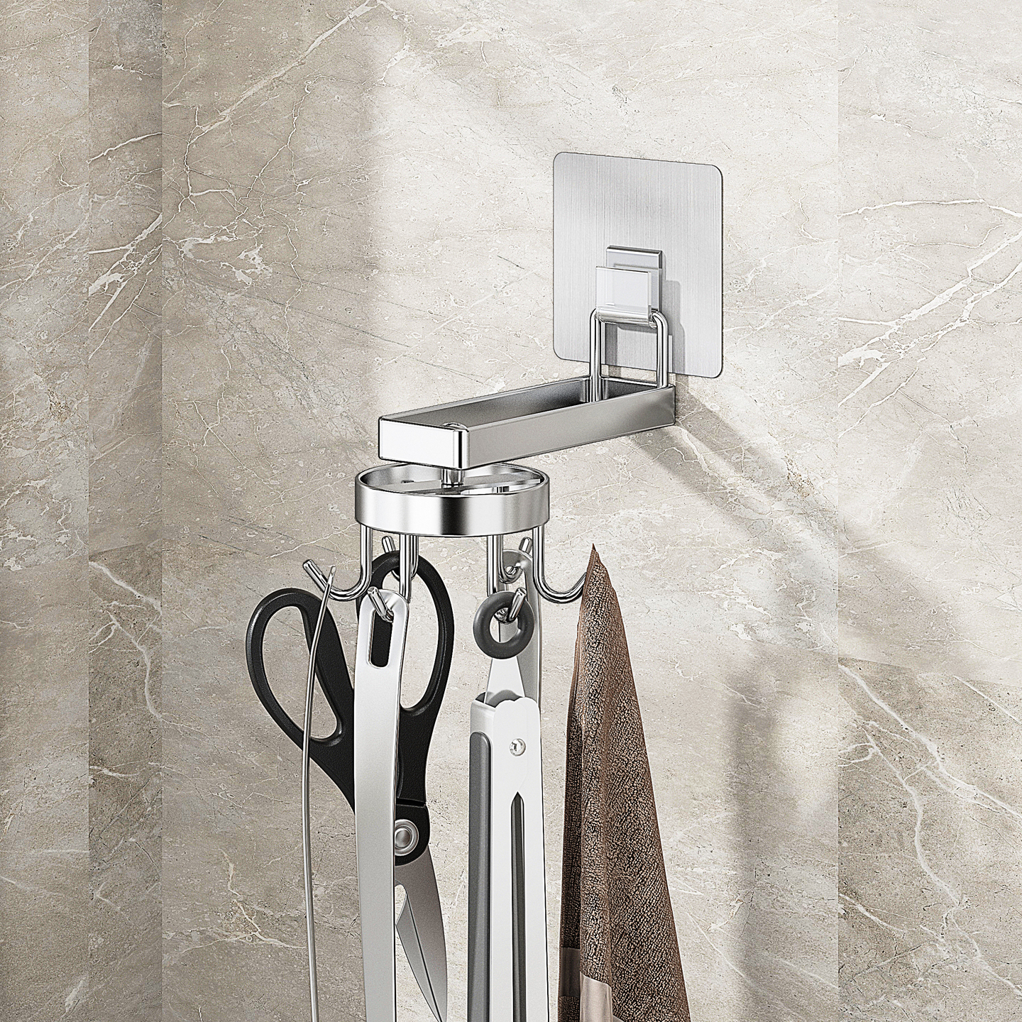 304不锈钢旋转挂钩排钩挂锅铲