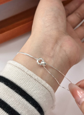 通体S925纯银双层手链