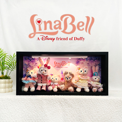 玲娜贝儿星黛露盲盒收纳盒迪士尼玩偶挂件娃娃展示中空相框可挂墙