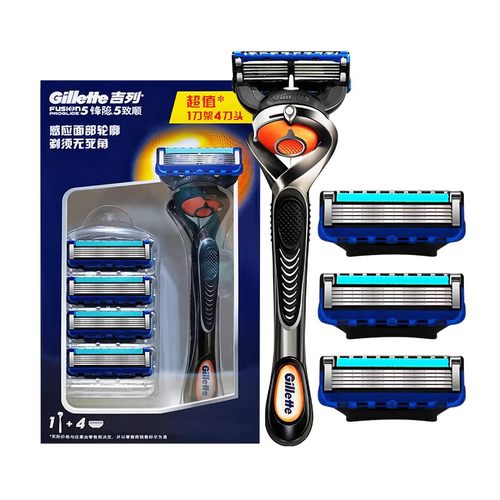 吉列锋隐剃须刀含4手动剃须刀头
