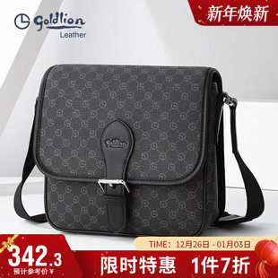 包包 单肩包商务休闲斜挎包青年潮男小背包男式 金利来男款 欧美时尚