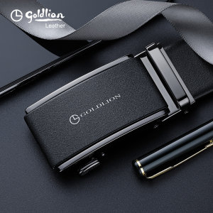 金利来新款磨砂皮带男真皮简约自动扣腰带商务头层牛皮裤带