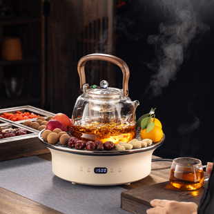 围炉煮茶烤火炉套装室内无烟煮茶器玻璃养生壶家用2025新款电陶炉