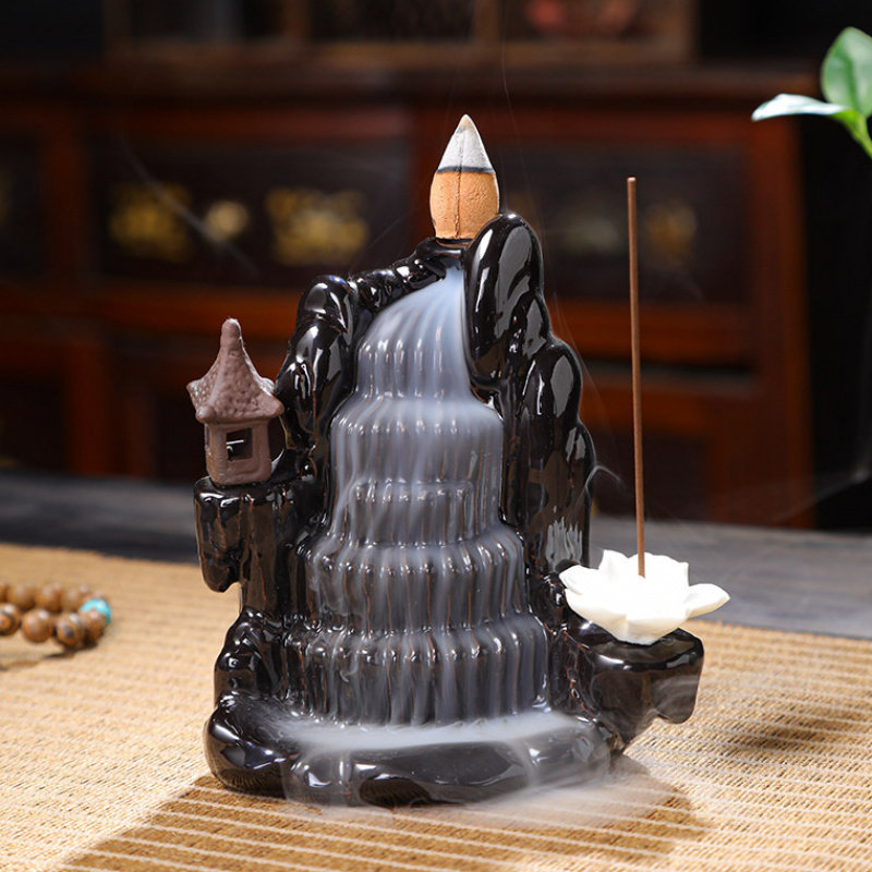 倒流香炉檀香陶瓷摆件