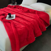 2026新款 婚庆毛毯加厚保暖结婚喜被毯子盖毯陪嫁冬被牛奶绒婚房毯