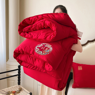 全棉百子图结婚被子纯棉龙凤呈祥婚庆被芯多子多福喜庆被婚房床品