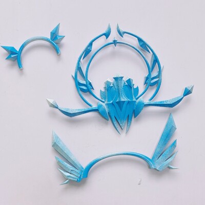 王者荣耀cos露娜霜月吟cosplay头饰道具服装配饰头冠皇冠