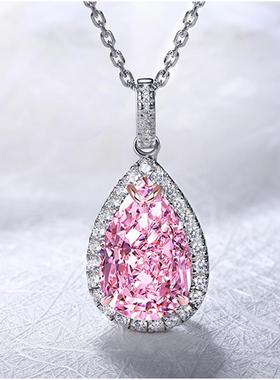 女款18K金镶嵌培育钻石项链锁骨链小众设计送礼物英伦王朝