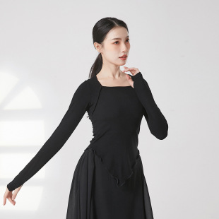 现代舞舞蹈练功服女训练衣服古典舞2026春秋冬新款显瘦长袖上衣