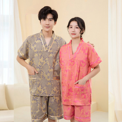 汗蒸服女高档桑拿服男士纯棉艾灸足浴服酒店洗浴衣按摩理疗服酒店