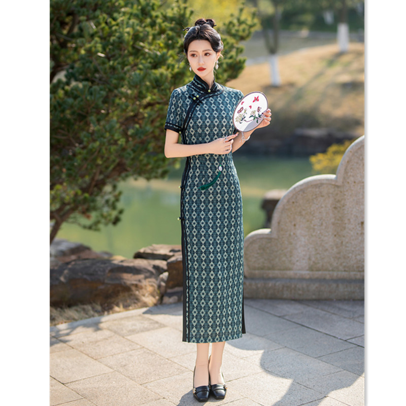 老上海复古中国风中老年女士大码旗袍2026夏季新款妈妈装改良礼服