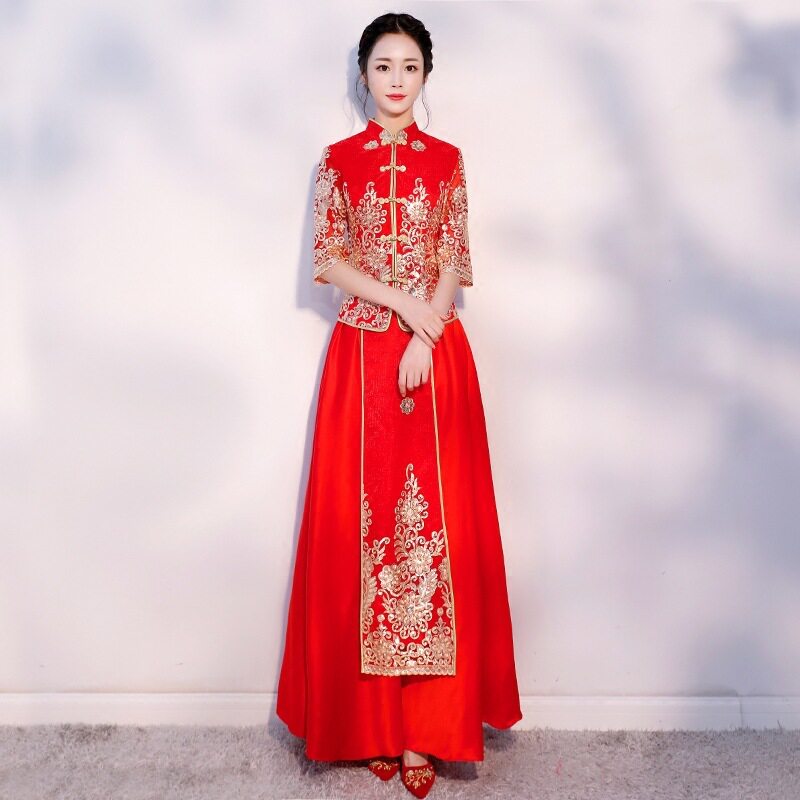 秀禾服新娘2026新款古装结婚礼服女中式敬酒服旗袍中国风新娘礼服