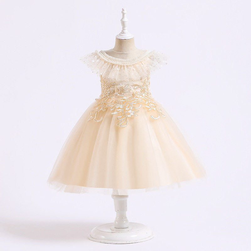 女童公主裙演出服夏装蓬蓬网纱裙生日礼服宝宝高端洋气儿童连衣裙