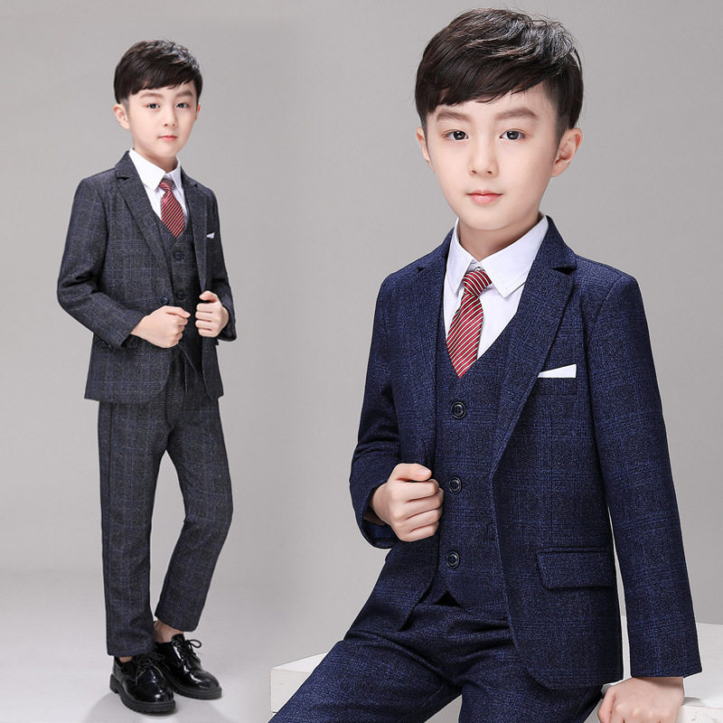 2026春秋季新款儿童小西装男童西服外套摄影演出帅气花童礼服套装